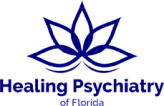 Healing Psychiatry of Florida Logo with a transparent background